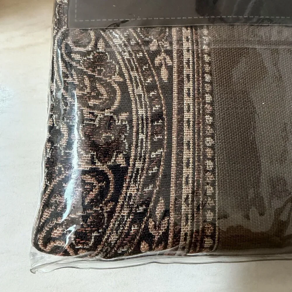 Pair of Bombay Tenali Euro Shams Brown Paisley 26x26 Bed Bath & Beyond New